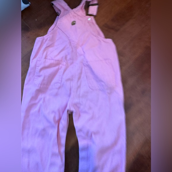Carhartt- pink overalls with heart detailing size 24 months - Picture 3 of 5